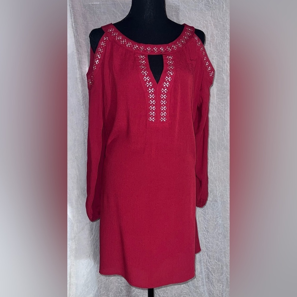 Knox rose Red off the shoulder casual dress